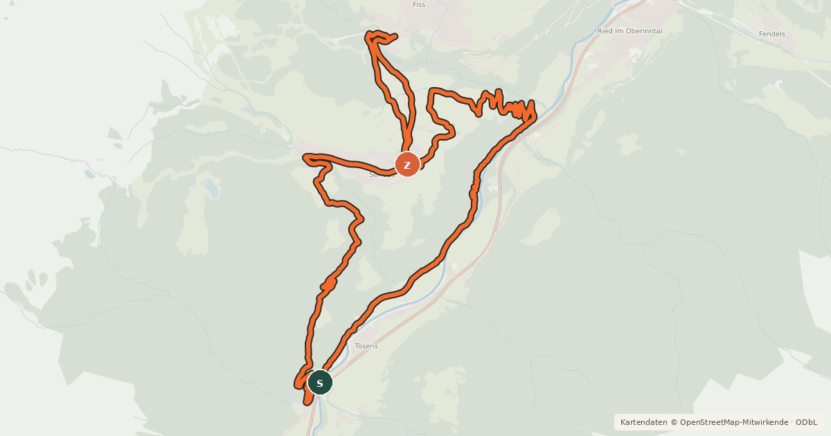 Kartenübersicht der Radroute Römerweg Tour