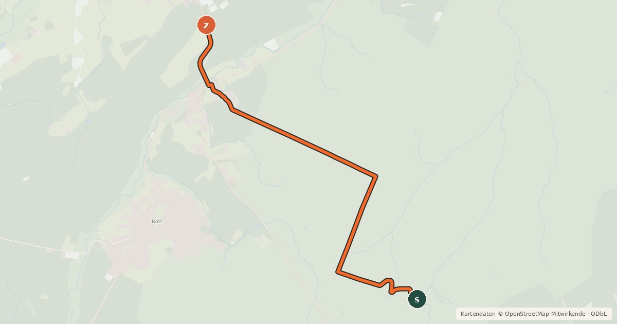 Kartenübersicht der Radroute Roetgen (8) - Stolberg (99)