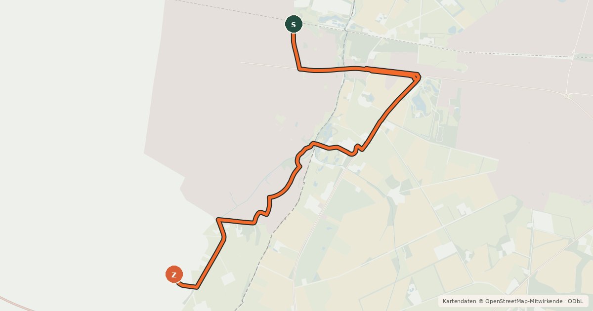 Kartenübersicht der Radroute Rondje Enschede