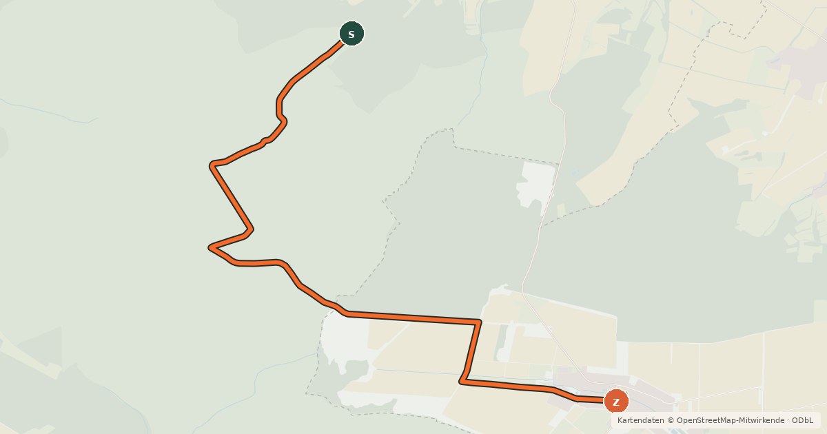 Kartenübersicht der Radroute Route 22-24 Leinetal