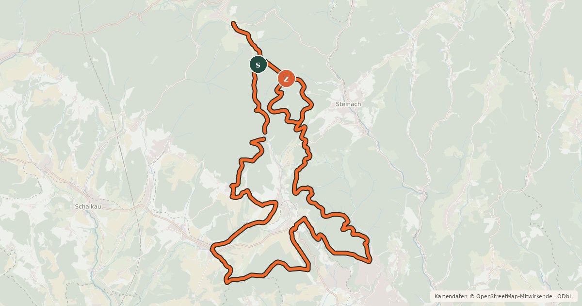 Kartenübersicht der Radroute Route 5
