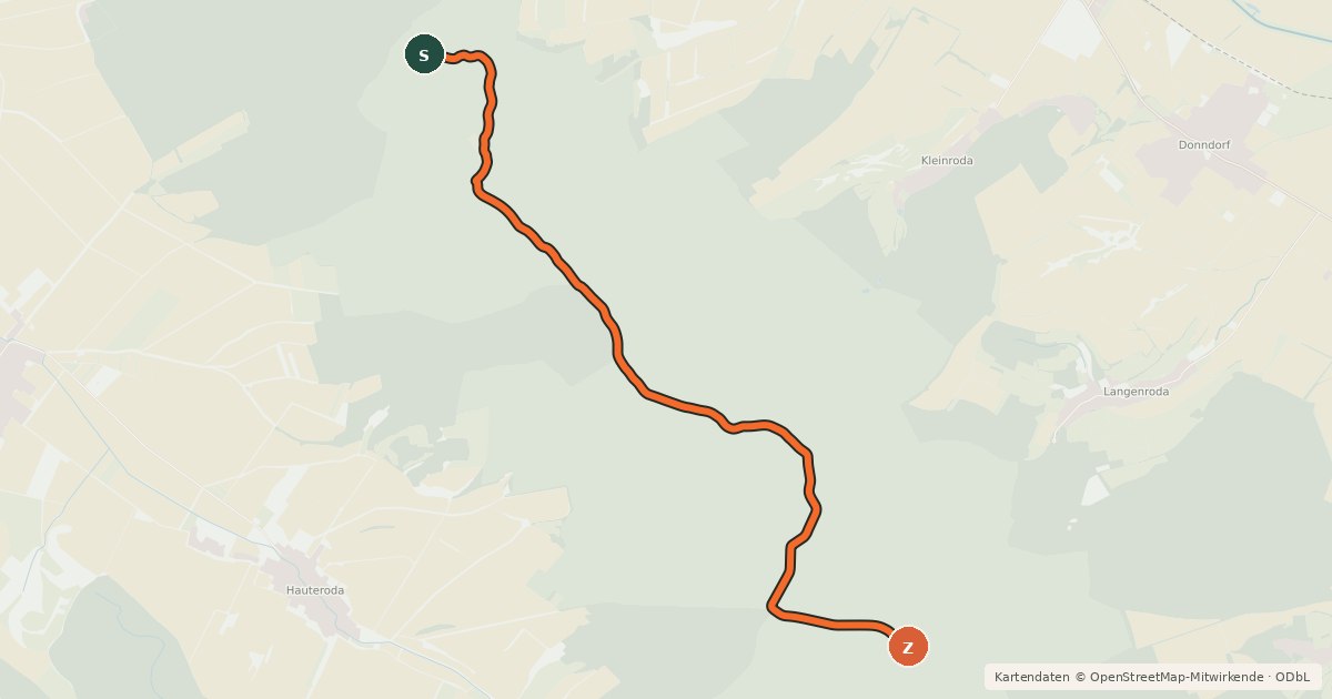 Kartenübersicht der Radroute Route 7-14 Wetzelshain