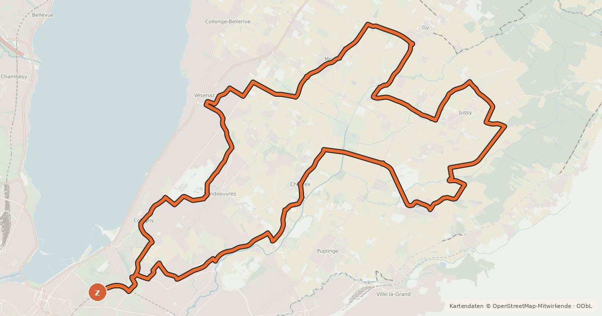 Kartenübersicht der Radroute Route des Châteaux et Maisons fortes