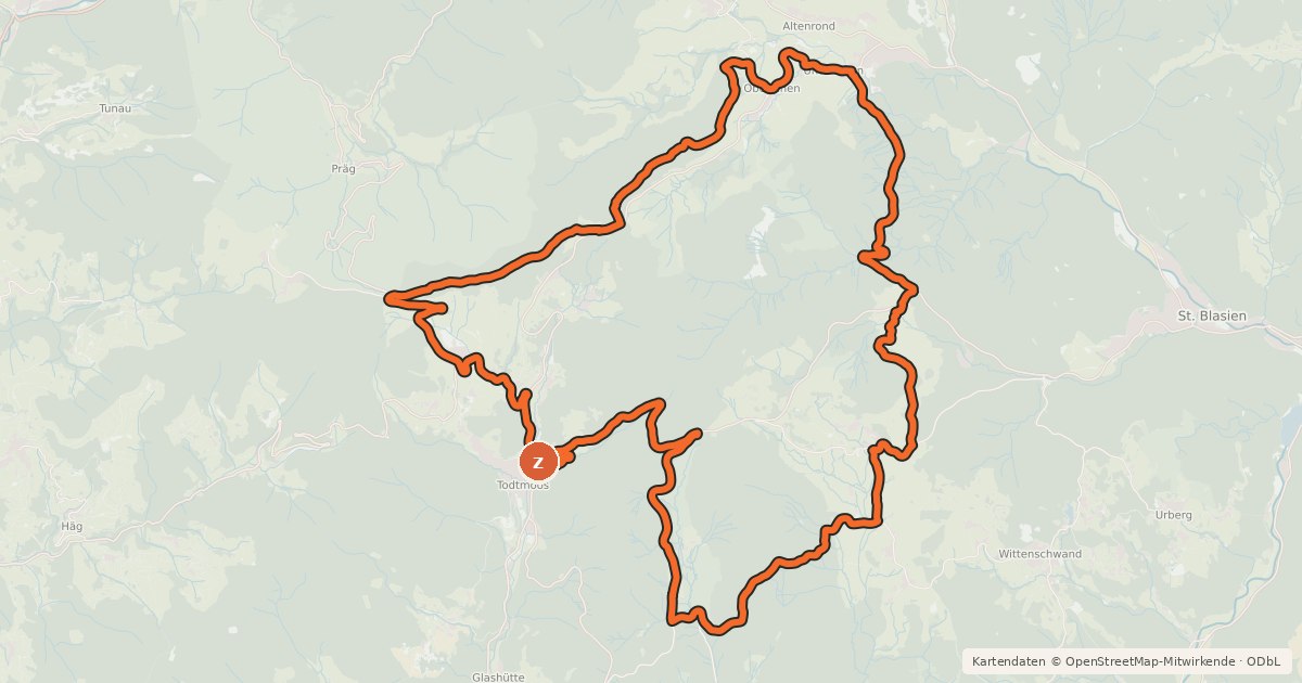 Kartenübersicht der Radroute RouteWT 11 - Die Sportliche
