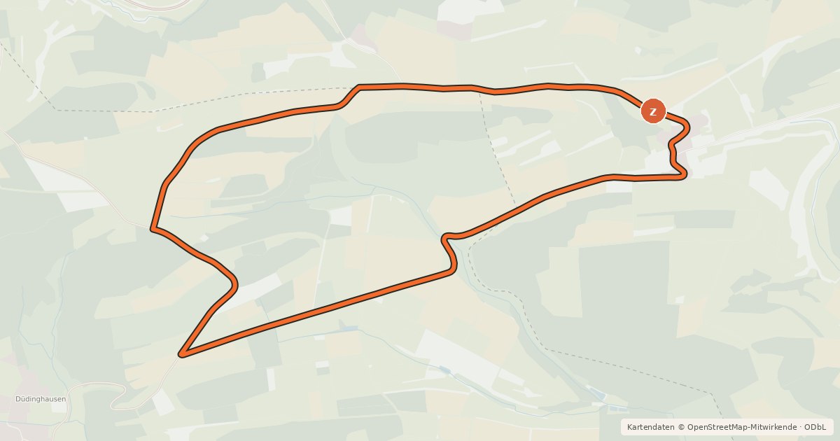 Kartenübersicht der Radroute RSW (HSK-70) Medebach-Düdinghausen - (xx) Willingen-Welleringhausen