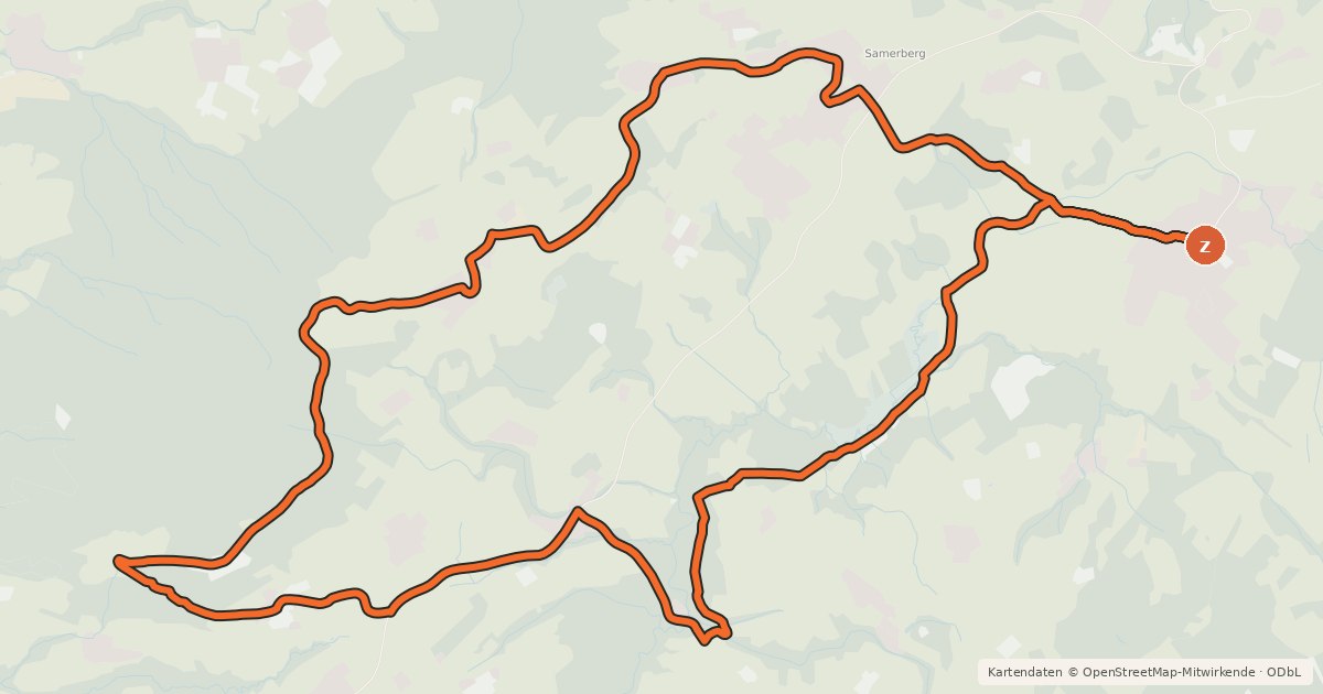 Kartenübersicht der Radroute Rund um den Samerberg