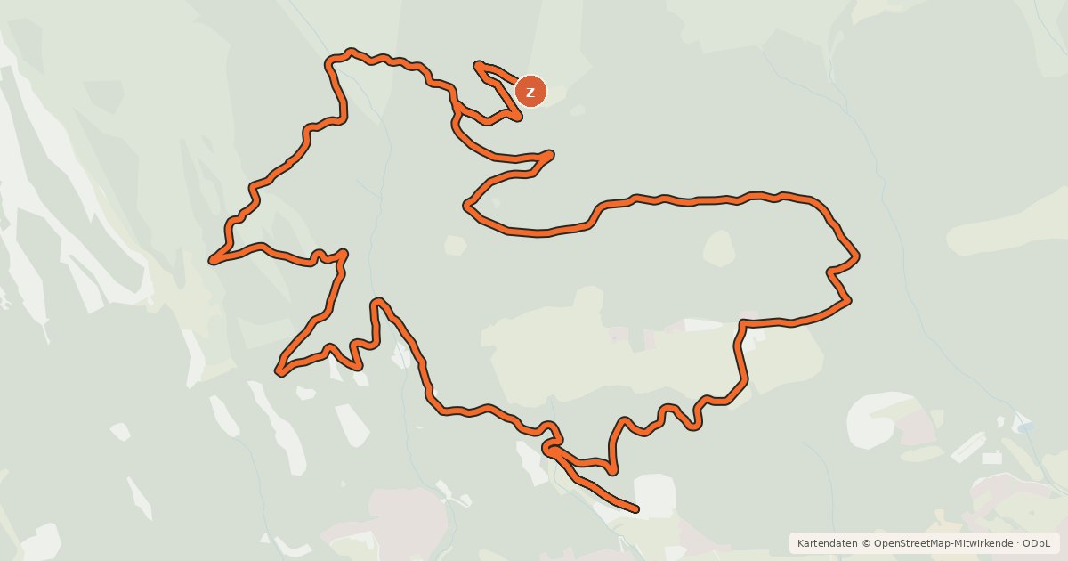 Kartenübersicht der Radroute Rundroute Rumer Alm