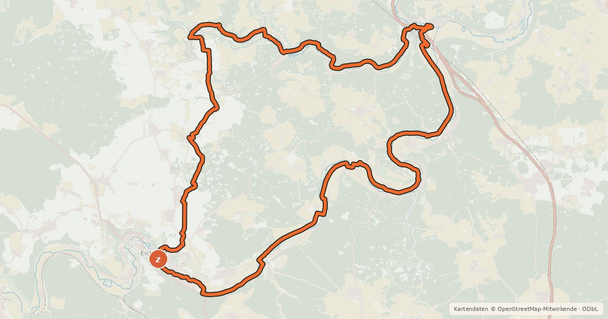 Kartenübersicht der Radroute Rundtour 9