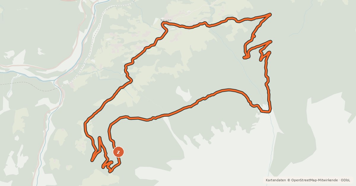 Kartenübersicht der Radroute Rundtour Flathalm