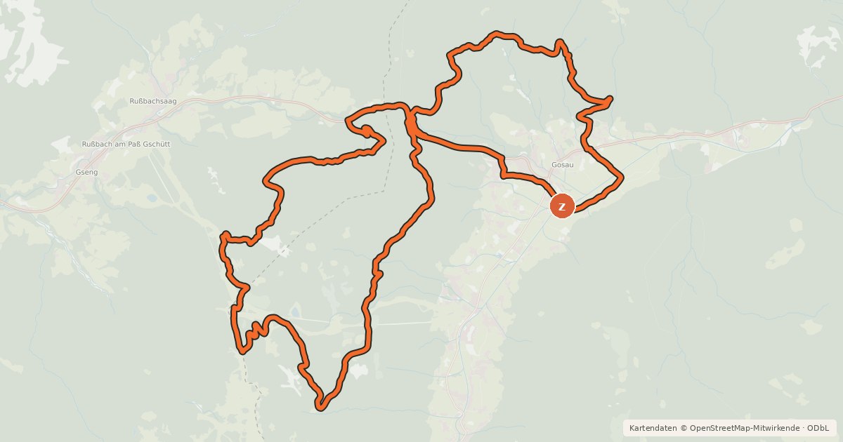 Kartenübersicht der Radroute S 360 Hornspitz Runde