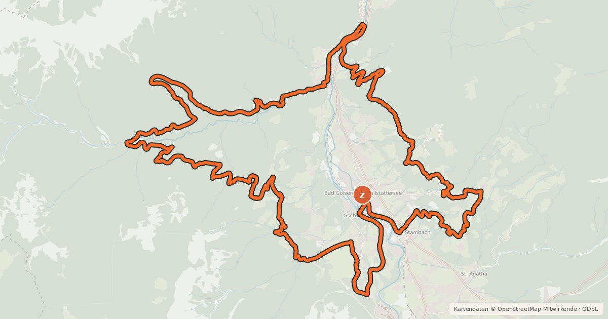 Kartenübersicht der Radroute S 422 Trophy Training F