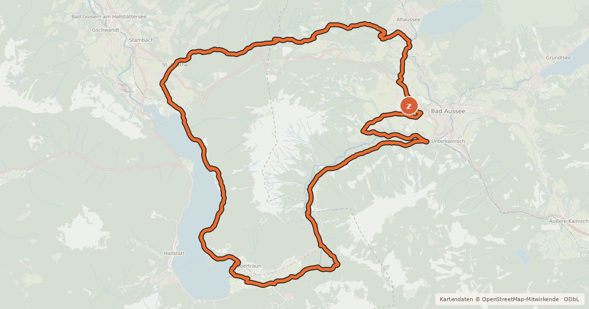 Kartenübersicht der Radroute S 440 Sarstein Runde