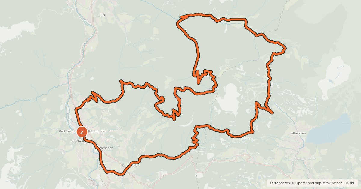 Kartenübersicht der Radroute S 502 Raschberg Runde