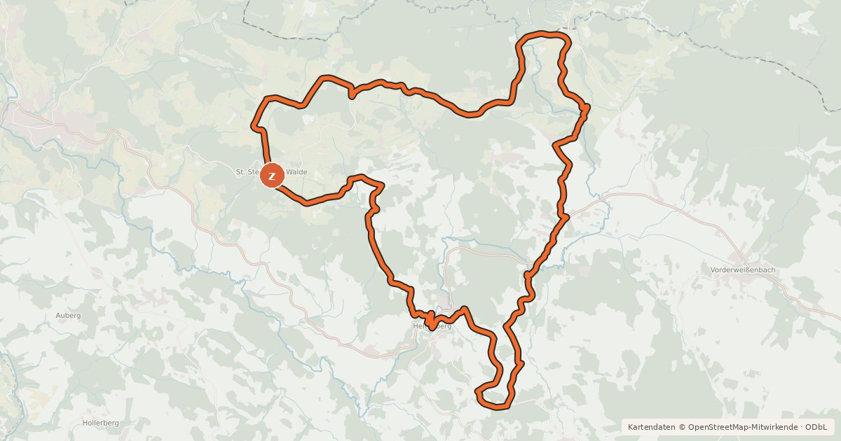 Kartenübersicht der Radroute S17 Speck und Weber Runde