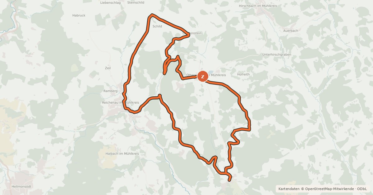 Kartenübersicht der Radroute S23, Steinbloß Runde