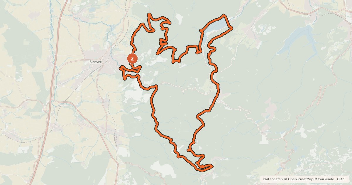 Kartenübersicht der Radroute S3 (Bergfreiheit)