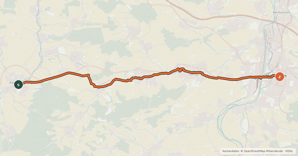 Kartenübersicht der Radroute S4 Fahr Rad