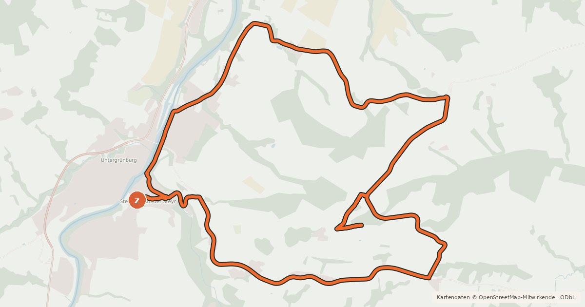 Kartenübersicht der Radroute Sandner Linde Bergtour