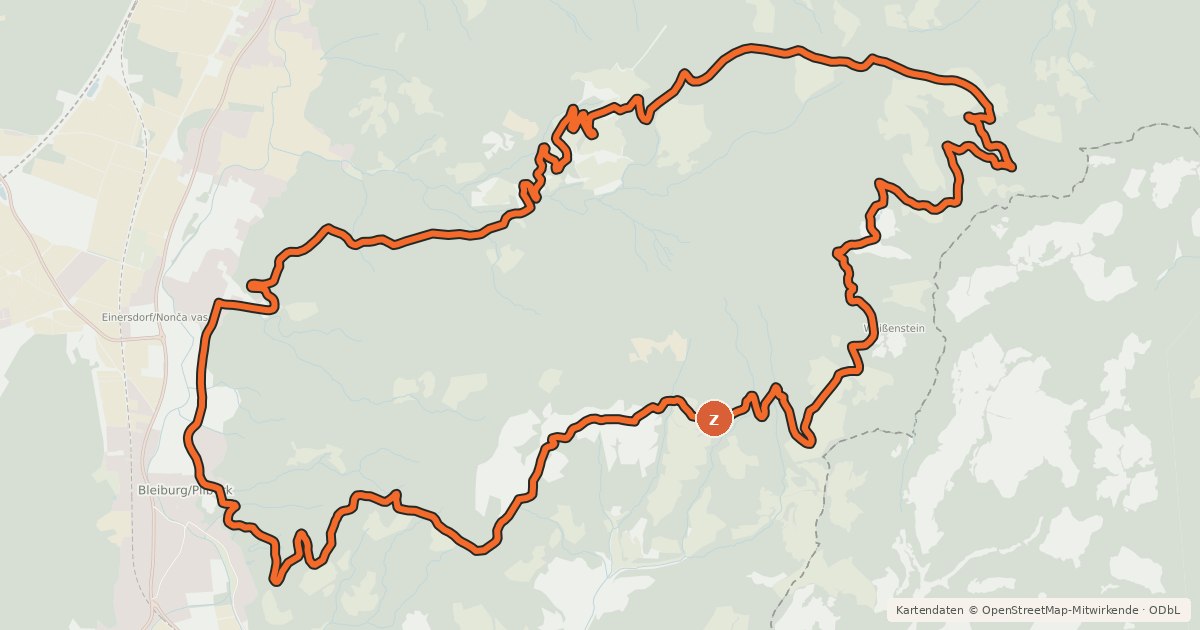 Kartenübersicht der Radroute Sankt-Margarethen-Tour