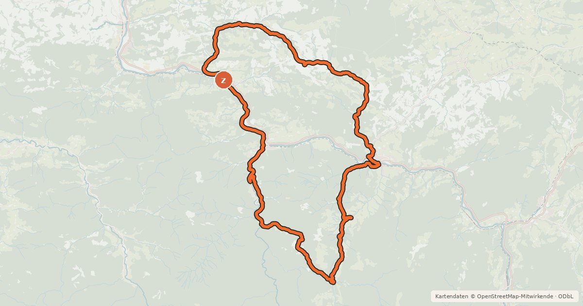 Kartenübersicht der Radroute Schiefersteinrunde
