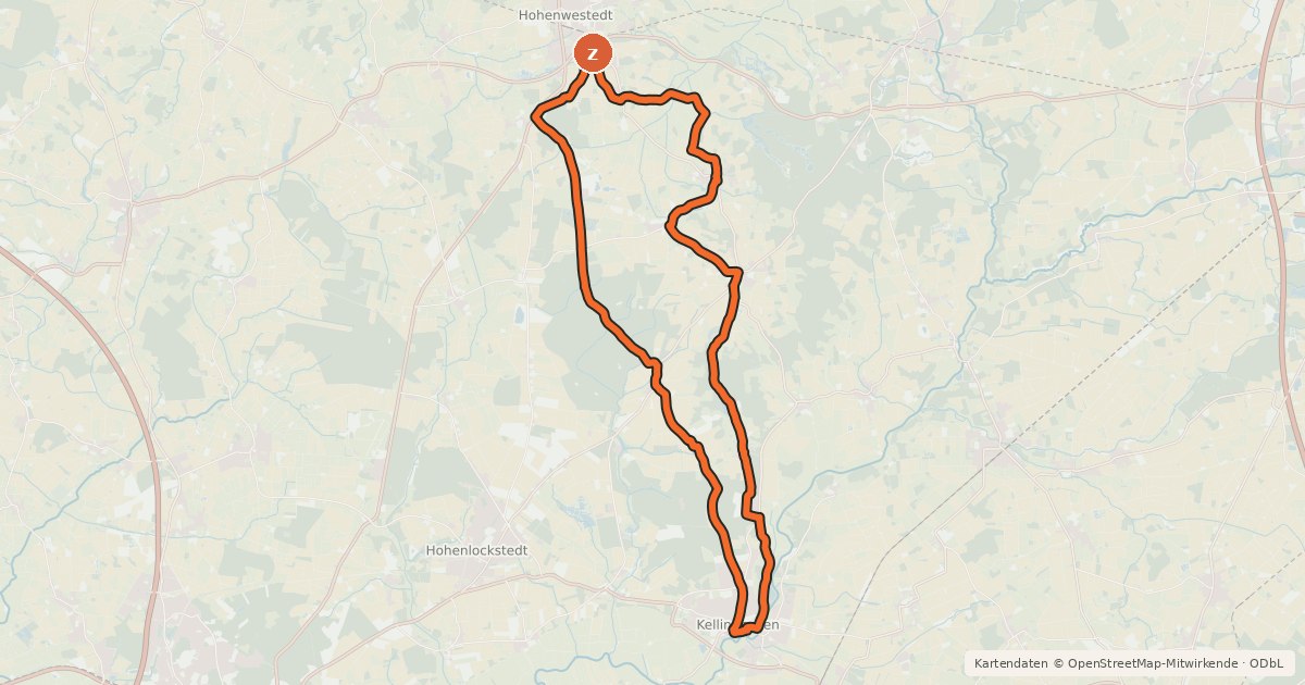 Kartenübersicht der Radroute Schierenwald-Tour