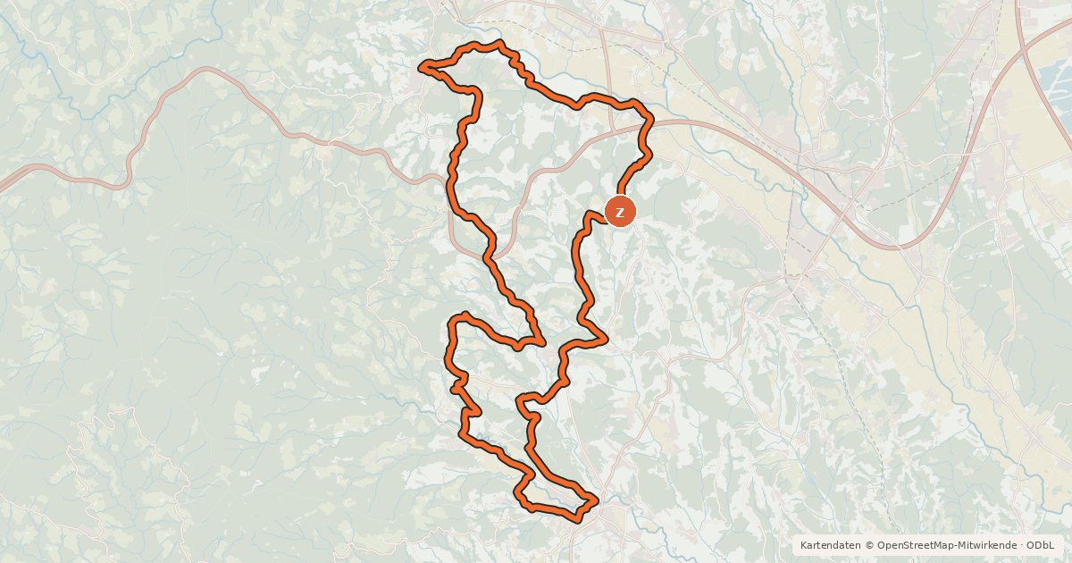 Kartenübersicht der Radroute Schilcher Tour Nord