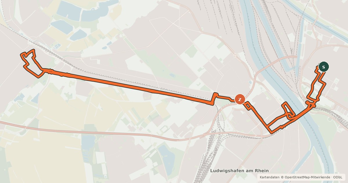 Kartenübersicht der Radroute Schillerroute
