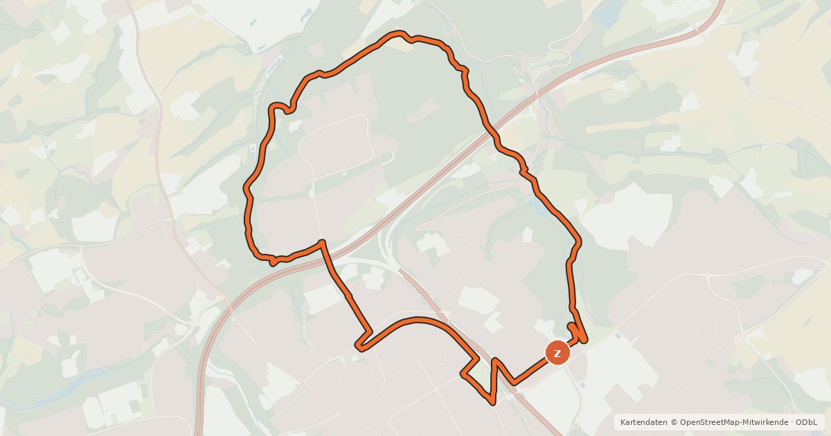 Kartenübersicht der Radroute Schleife Langenhorster Wald