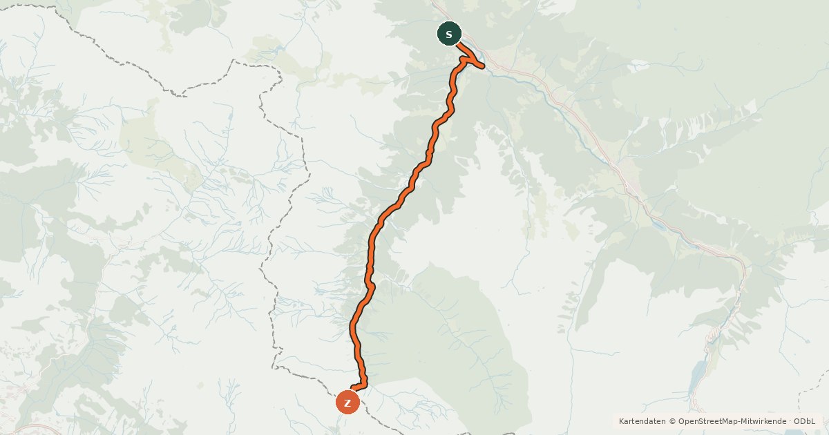 Kartenübersicht der Radroute Schmuggler Tour