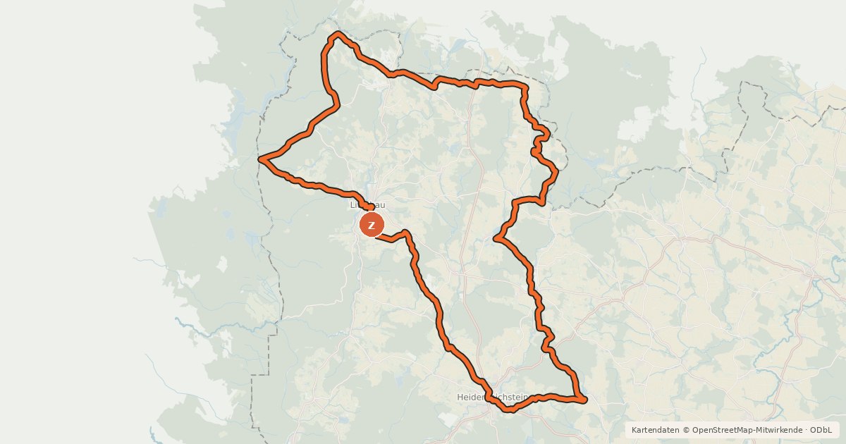 Kartenübersicht der Radroute Schrammel Radweg