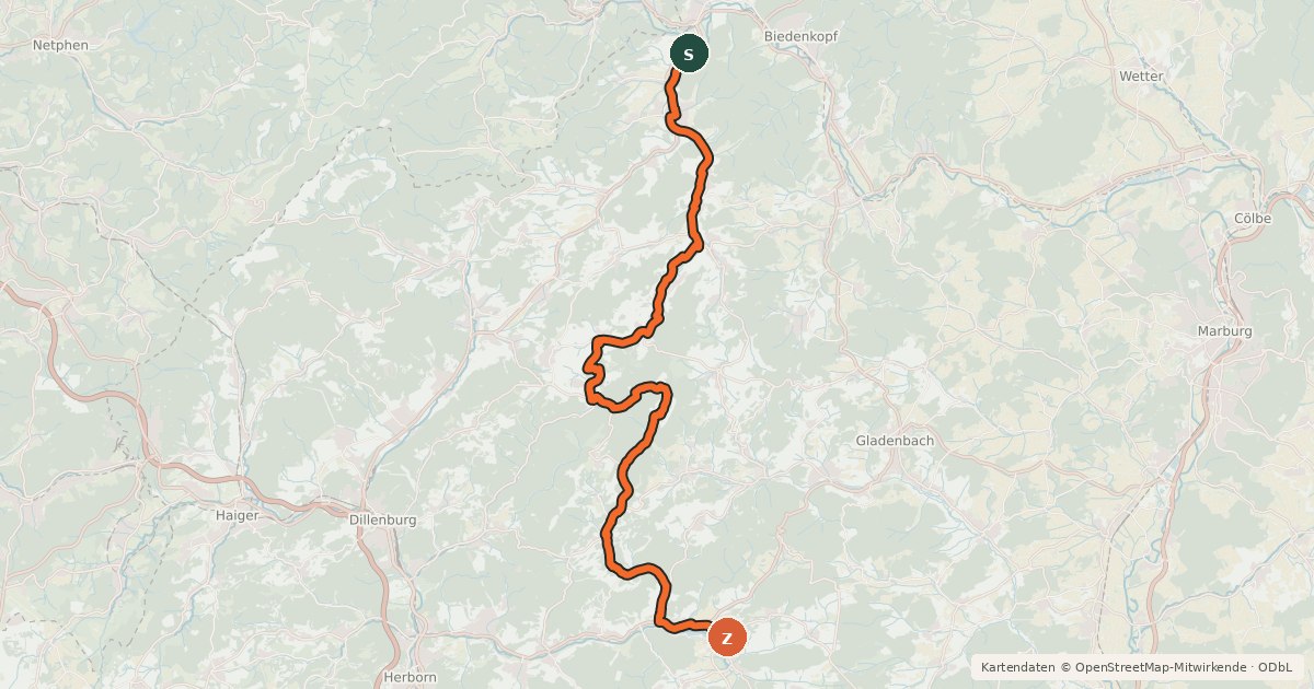 Kartenübersicht der Radroute Seenradweg