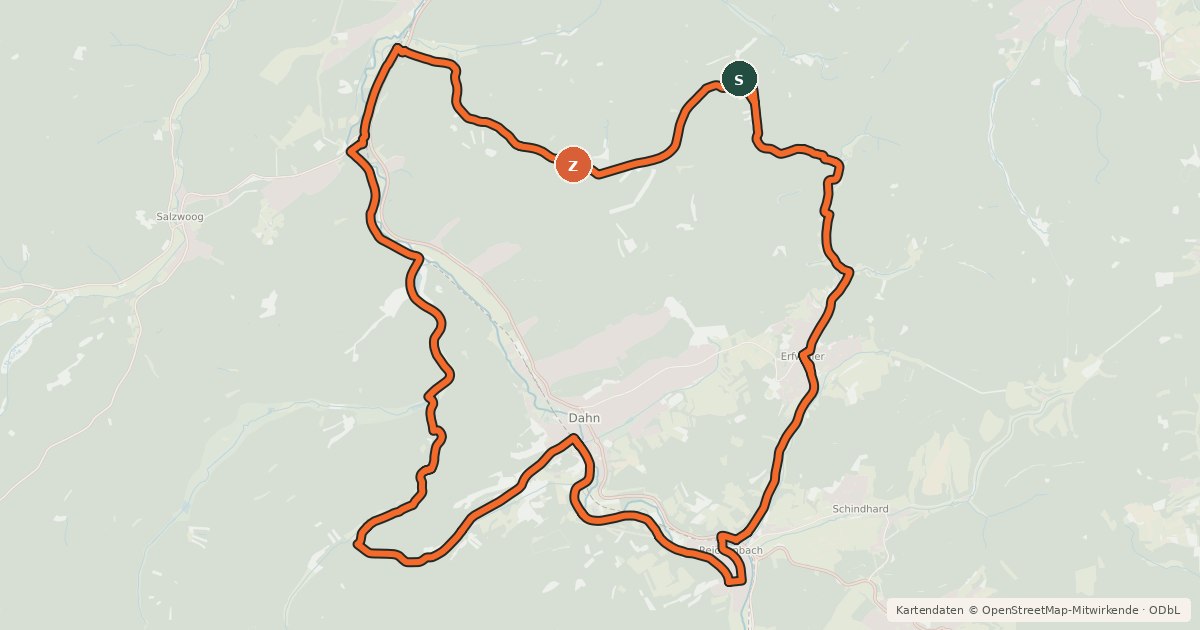 Kartenübersicht der Radroute Seerosen-Tour