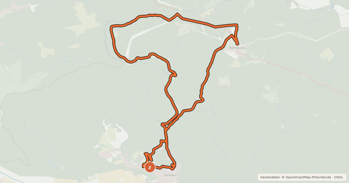 Kartenübersicht der Radroute SH 1 (Ehren-Bergtour)