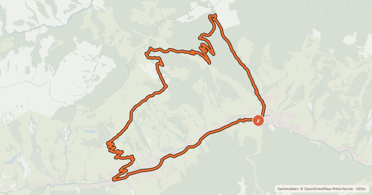 Kartenübersicht der Radroute SH 33 Finsterbach-Runde