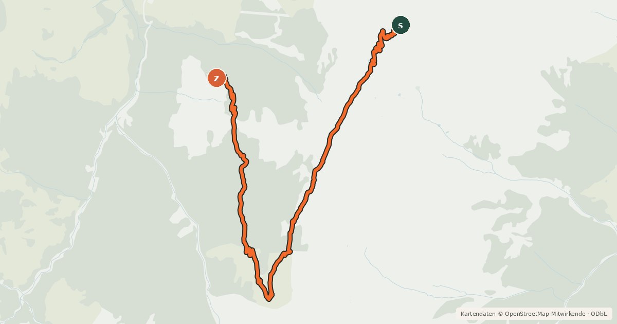 Kartenübersicht der Radroute SH 35 Hacklberg-Trail