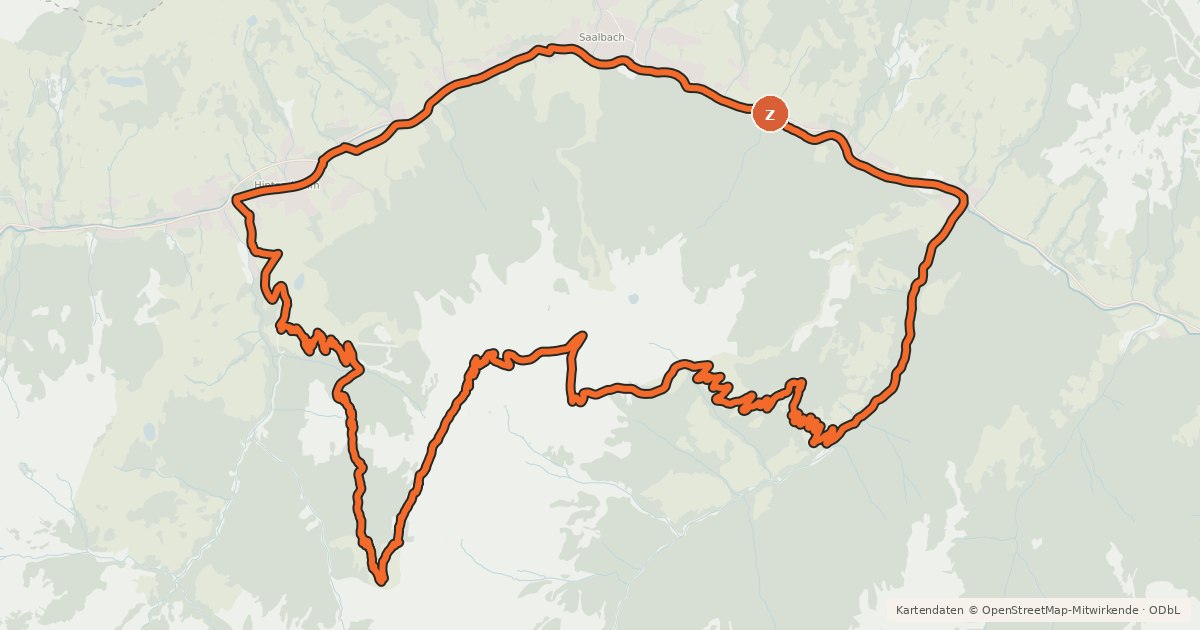 Kartenübersicht der Radroute SH 71 Schattberg-Runde
