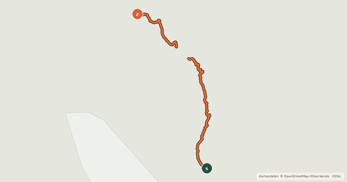 Kartenübersicht der Radroute Shubenacadie Trail