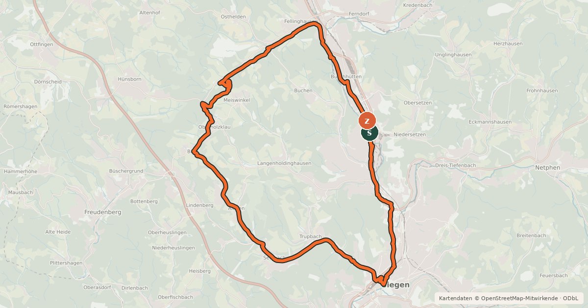 Kartenübersicht der Radroute SI 10