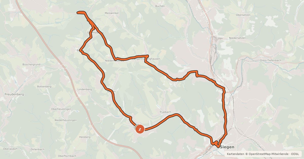 Kartenübersicht der Radroute SI 12