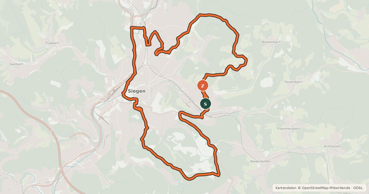 Kartenübersicht der Radroute SI 4