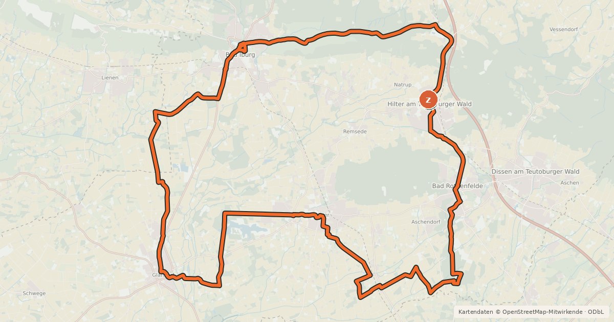 Kartenübersicht der Radroute Sole & Kneipp-Tour