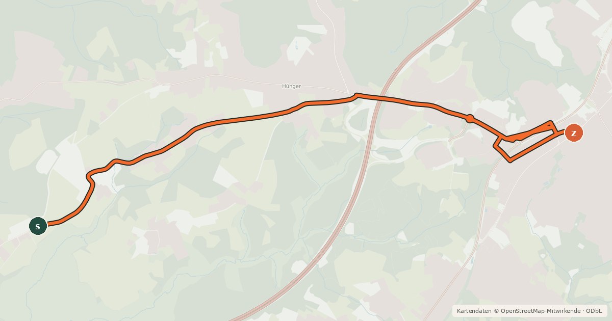 Kartenübersicht der Radroute Solingen (05) - Wermelskirchen (24)