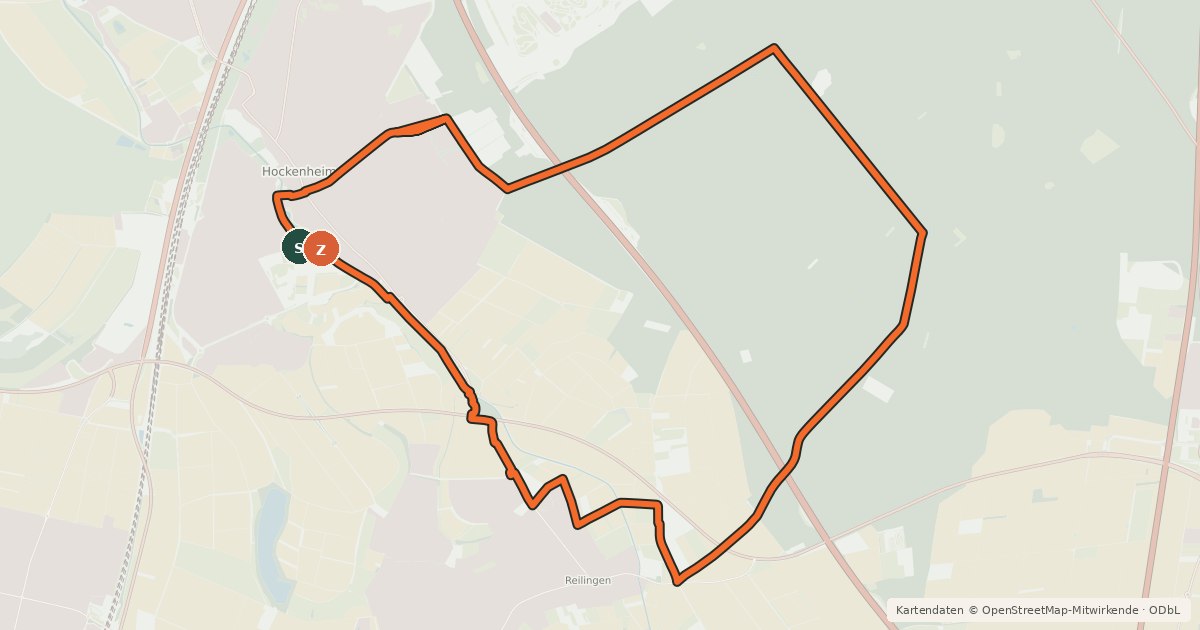 Kartenübersicht der Radroute Sparkassen-Route 1