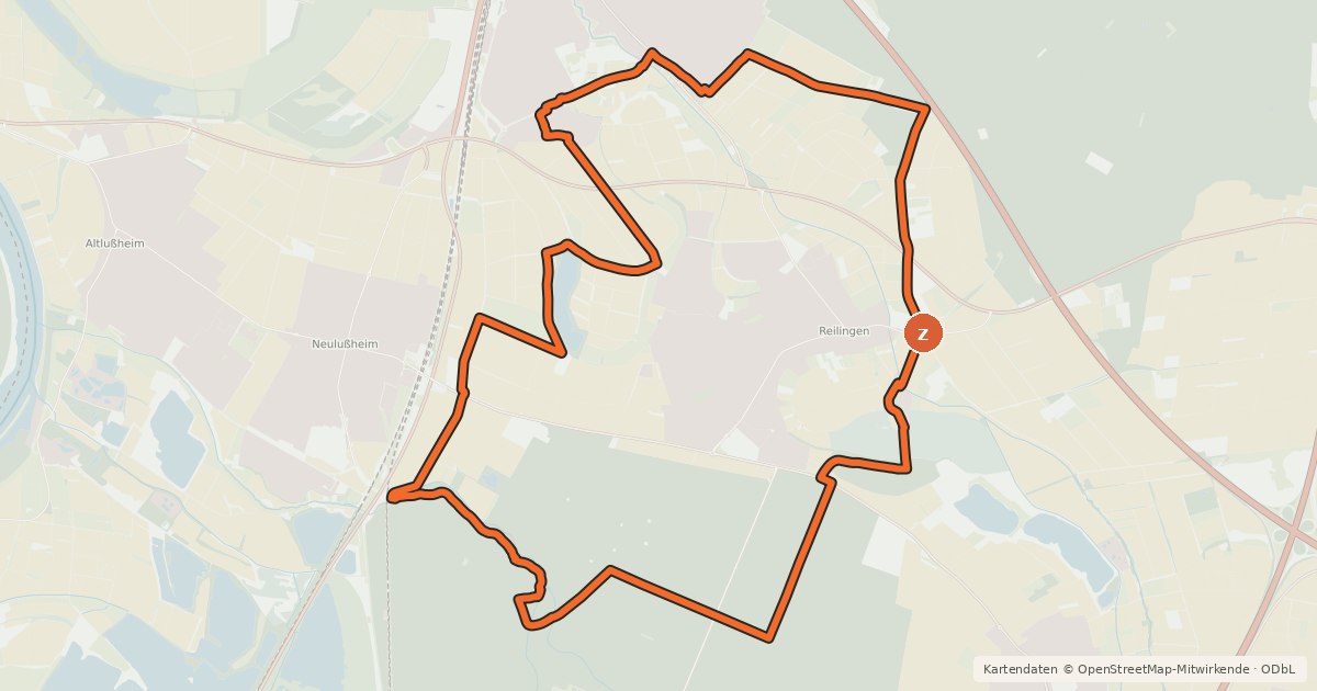 Kartenübersicht der Radroute Sparkassen-Route 3