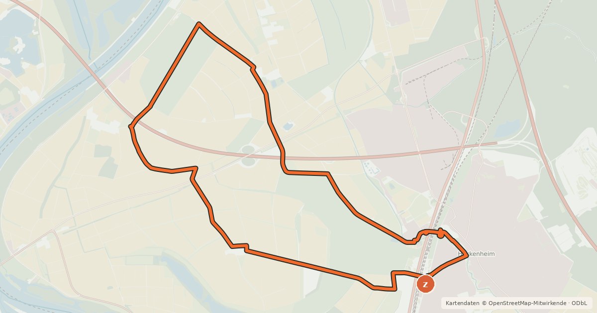 Kartenübersicht der Radroute Sparkassen-Route 5