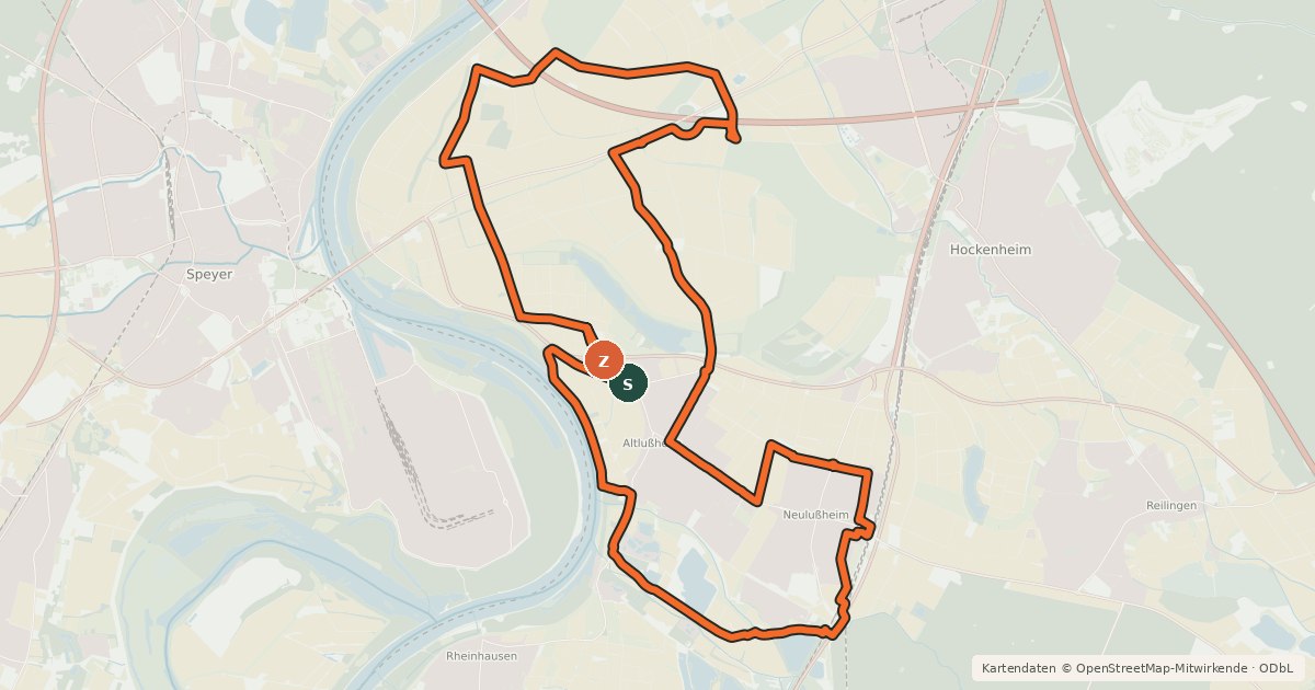 Kartenübersicht der Radroute Sparkassen-Route 6