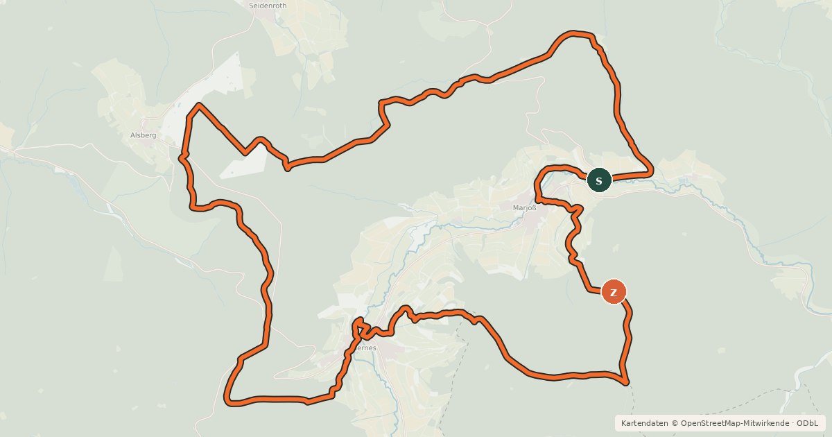 Kartenübersicht der Radroute Spessart Biken (11) - Rhönblick