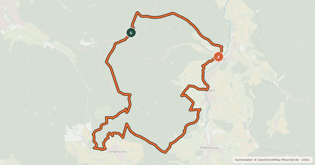 Kartenübersicht der Radroute Spessart Biken (5) - Beilsteinschleife