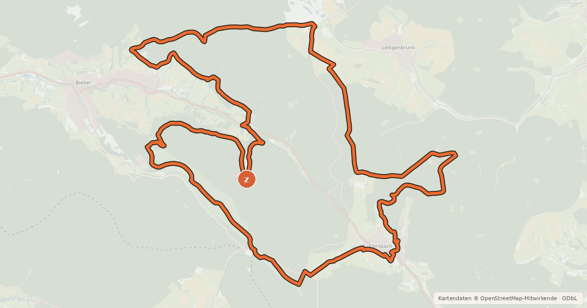 Kartenübersicht der Radroute Spessart Biken (7) - Flörsbachrunde