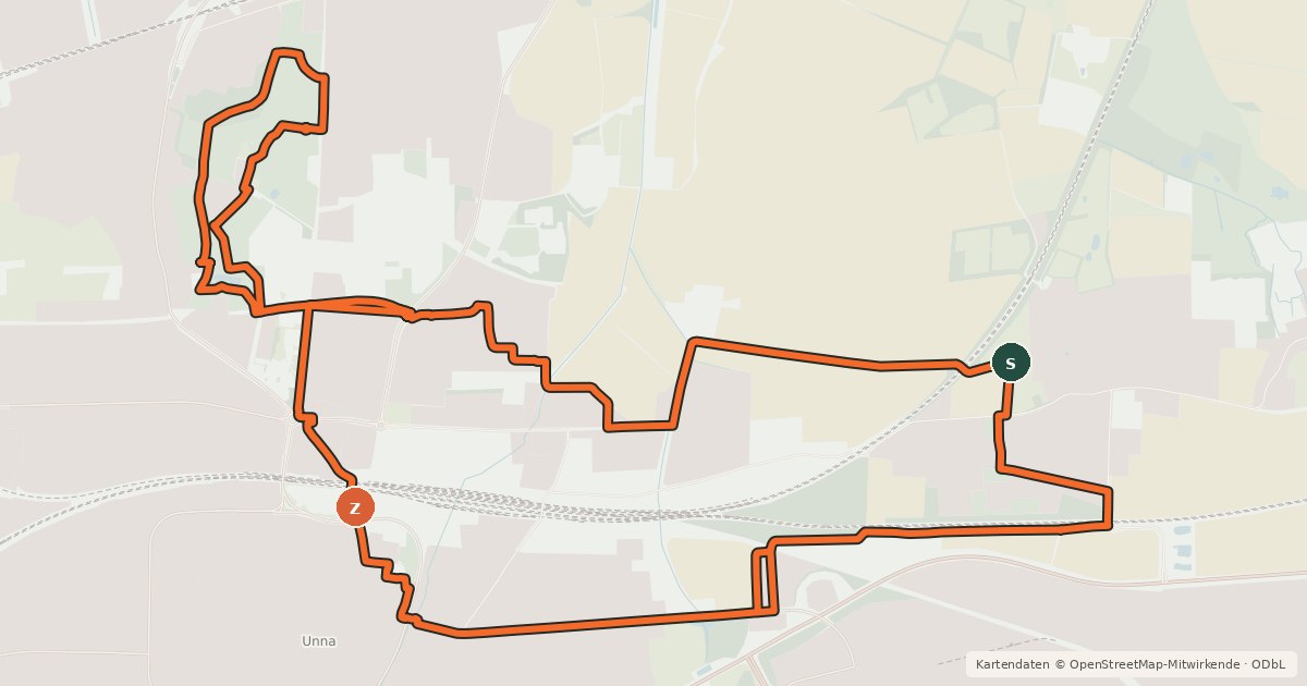 Kartenübersicht der Radroute Spielplatz Fahrrad-Route